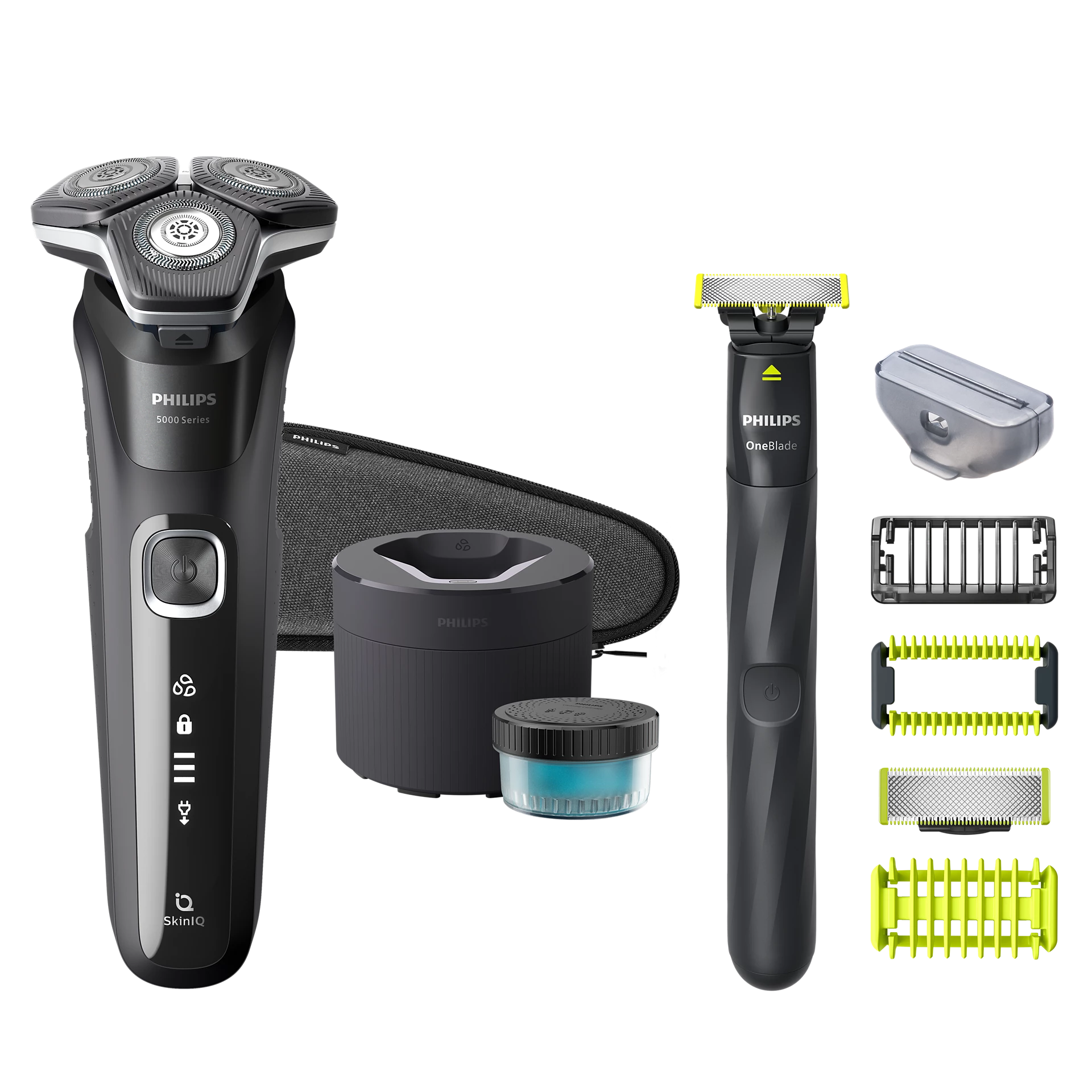 PHILIPS - Coffret rasoir Homme électrique + rasoir OneBlade- Series 5000