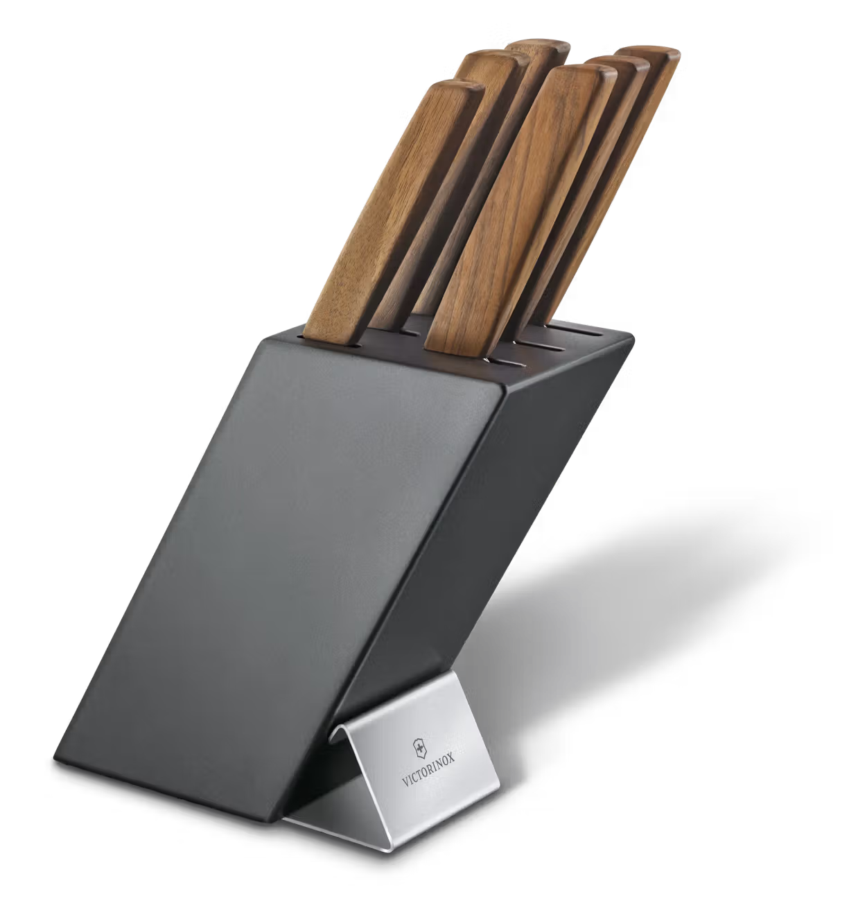 VICTORINOX - Bloc couteau cuisine - Swiss Modern Noyer - 6 pièces - 22cm
