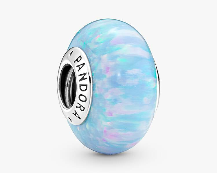PANDORA - Charm Bleu Opalescent - Argent Massif