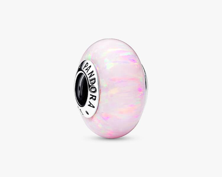 PANDORA - Charm Rose Opalescent - Argent Massif