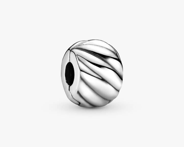 PANDORA - Charm Clip à Plumes - Argent Massif