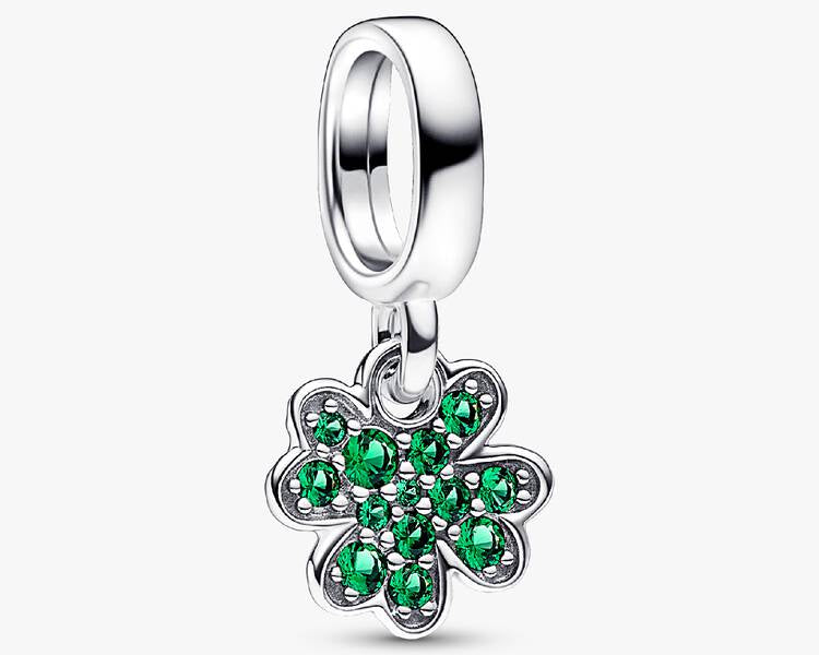PANDORA - Charm Pendentif Trèfle à Quatre Feuilles - Argent Massif