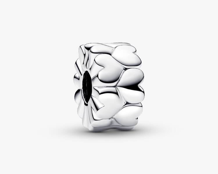 PANDORA - Charm Clip Motif Cœur - Argent Massif