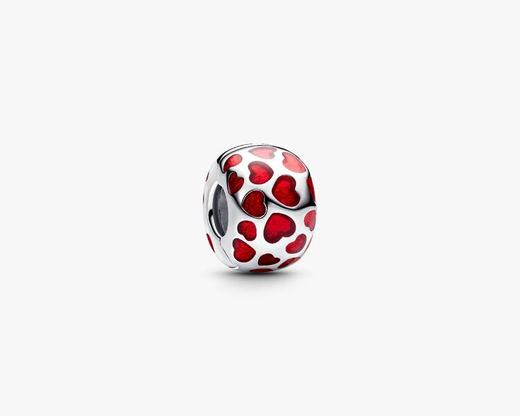 PANDORA - Charm Clip Rond Cœurs - Argent Massif