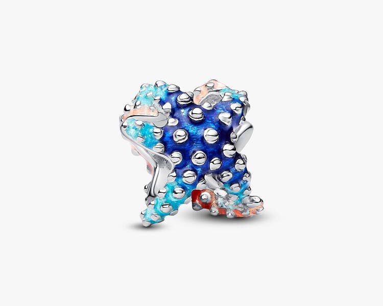 PANDORA - Mini Charm Étoile de Mer Colorée - Argent Massif