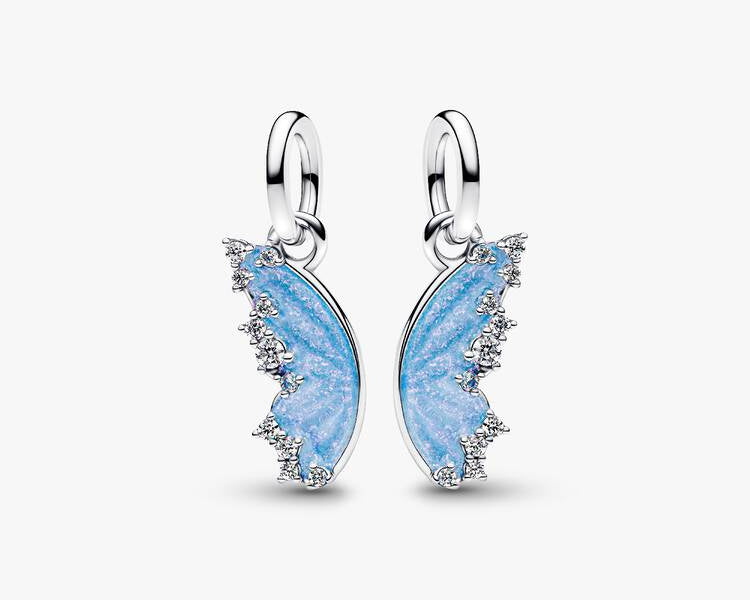 PANDORA - Charm Pendentif Papillon Séparable - Argent Massif