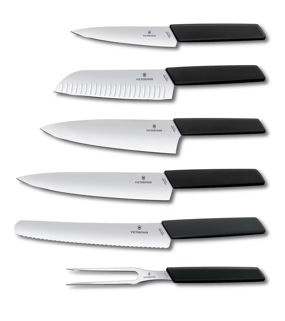 VICTORINOX - Bloc couteau cuisine - Swiss Modern Noir - 6 pièces - 22cm