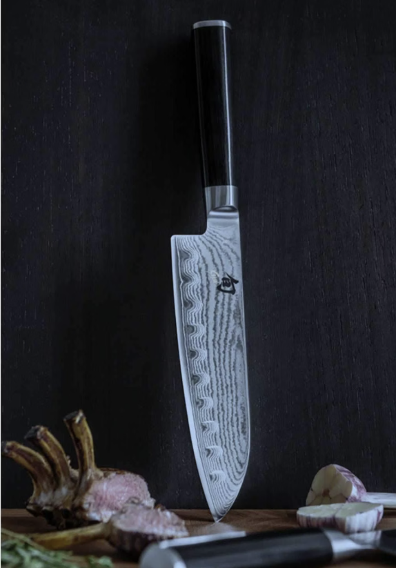 KAI - Couteau japonais Kai Shun Classic - Couteau santoku 18 cm à lame alvéolée