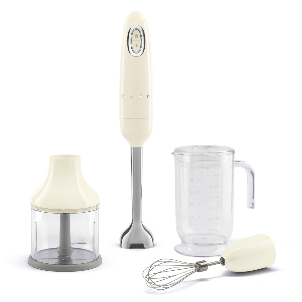 SMEG Mixeur plongeant avec accessoires HBF03CREU - Crème