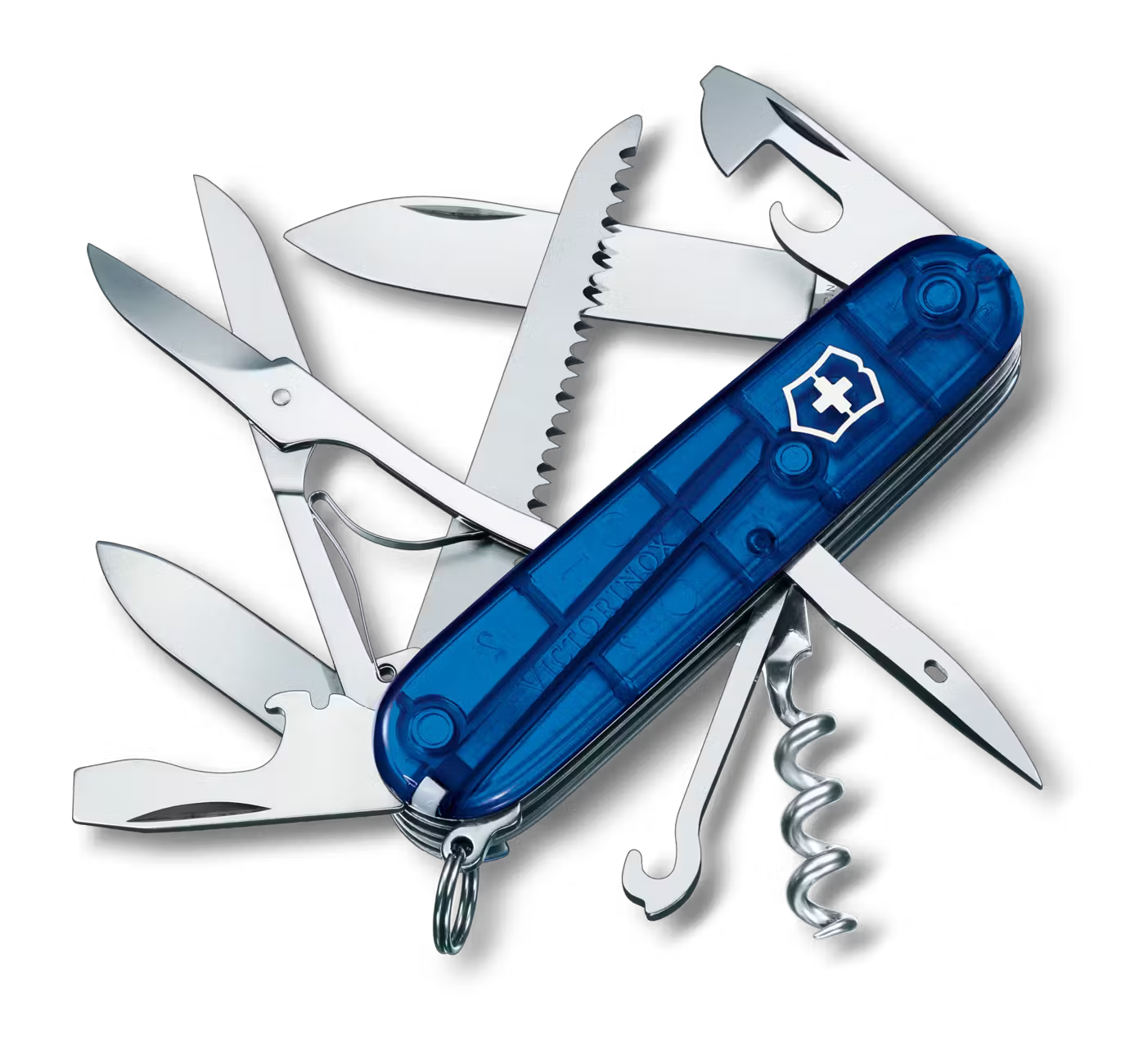 VICTORINOX - Couteau Huntsman - Bleu transparent