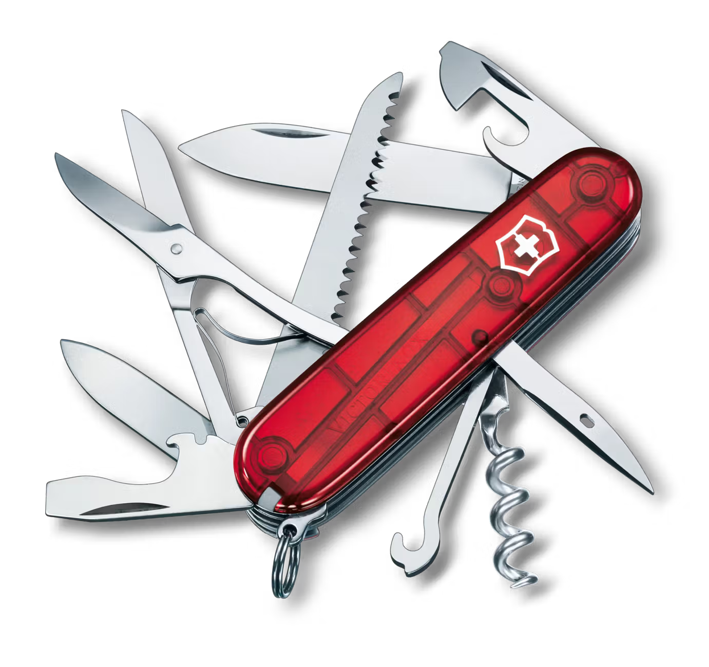 VICTORINOX - Couteau Huntsman - Rouge transparent