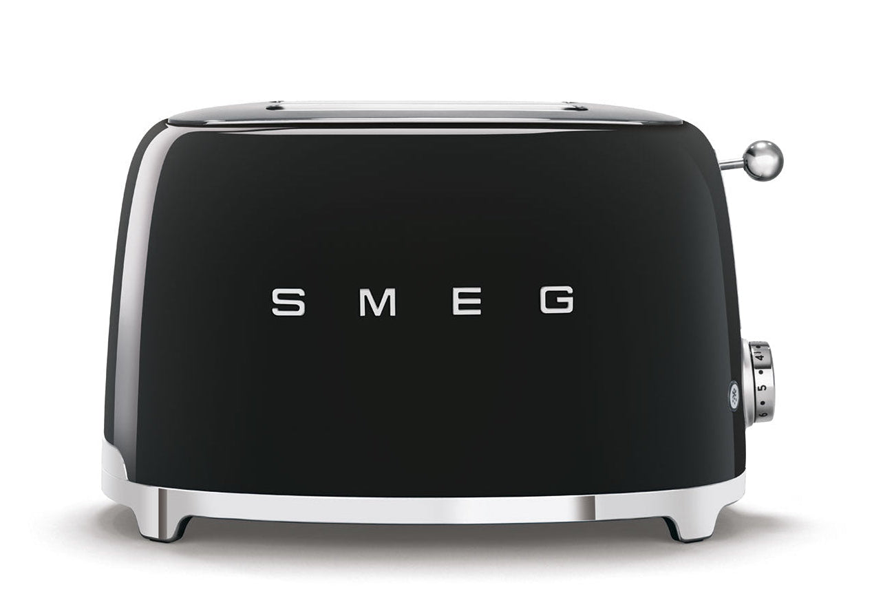 SMEG - Grille-pain 2 tranches Noir - TSF01BLEU